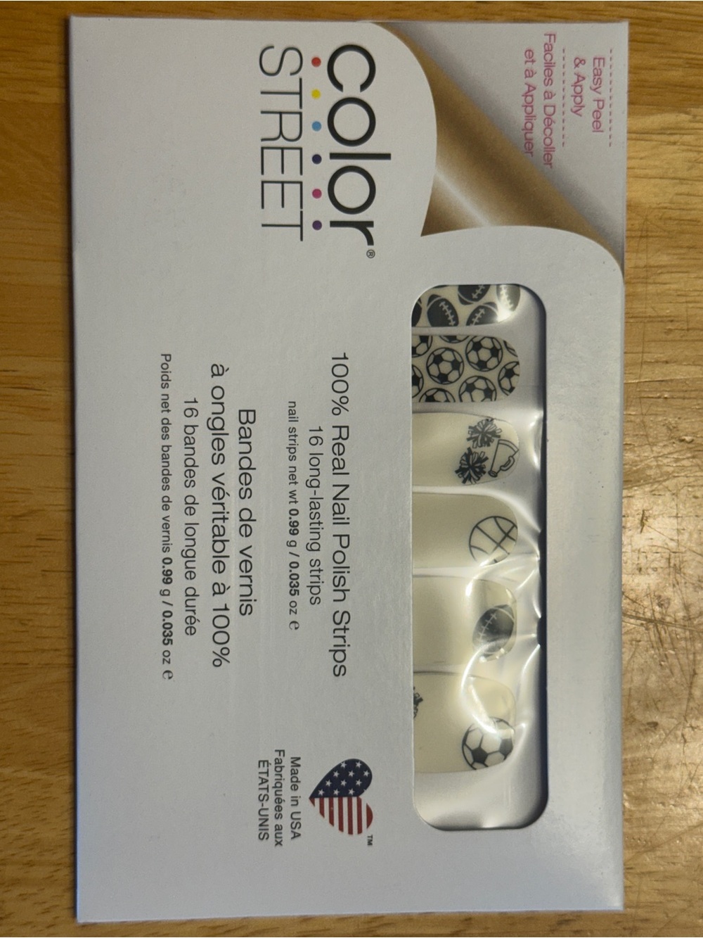 Color Street Nail Polish Strips - Clear with Black Sport Designing Dream Team